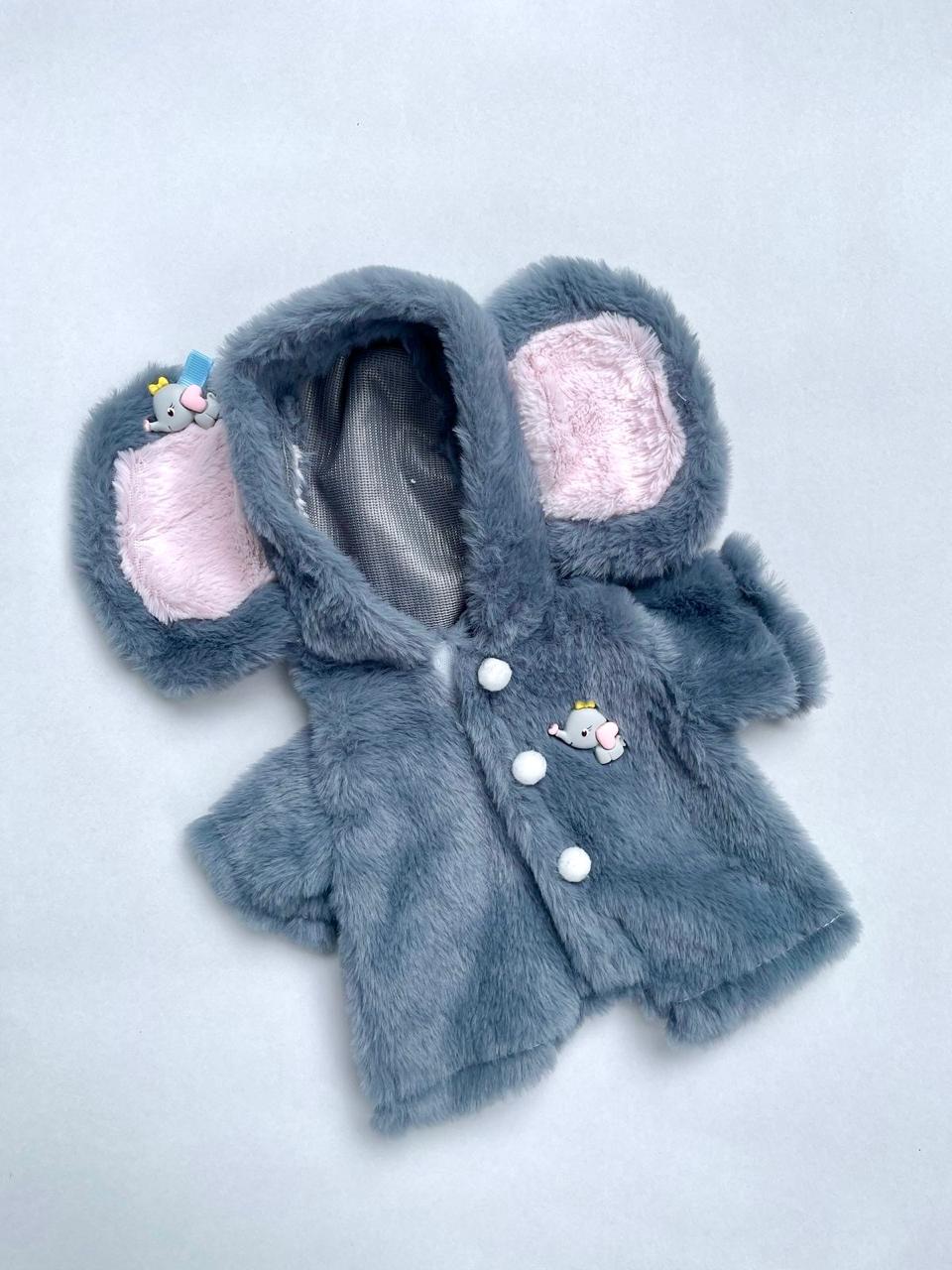 Grey Elephant Outfit for Teddy Bear plush